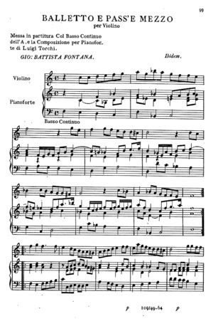 Balletto e Pass'e Mezzo per Violino Balletto e Pass'e Mezzo per Violino