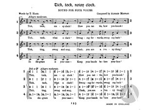 Tick, tock, noisy clock Tick, tock, noisy clock