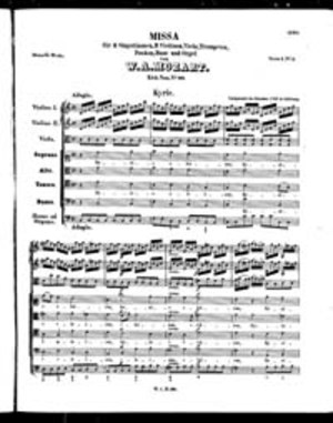 Missa, K. 66, C Major Missa, K. 66, C Major