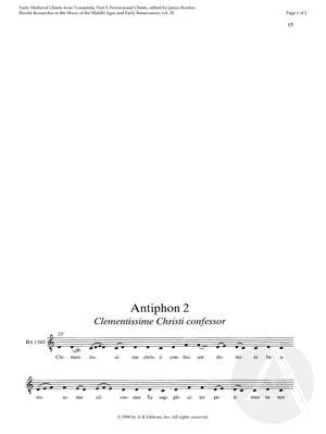 Antiphon 2: Clementissime Christi confessor Antiphon 2: Clementissime Christi confessor