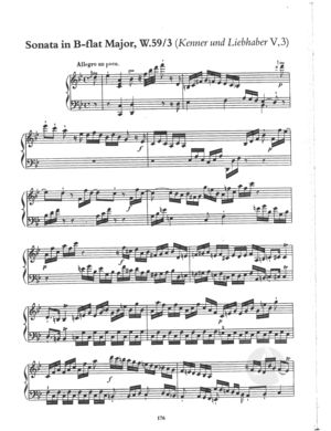 Sonata in B-flat Major, Wq.59/3 (H282), B Flat Major Sonata in B-flat Major, Wq.59/3 (H282), B Flat Major