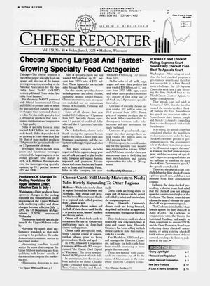 Cheese Reporter, Vol. 129, No. 48, Friday, June 3, 2005 Cheese Reporter, Vol. 129, No. 48, Friday, June 3, 2005