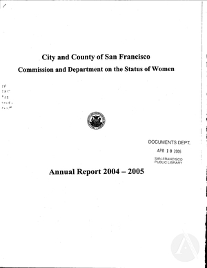 Annual Report, 2004-2005 Annual Report, 2004-2005