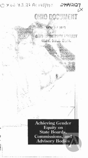 Achieving Gender Equity on State Boards, Commissions, and Advisory Bodies Achieving Gender Equity on State Boards, Commissions, and Advisory Bodies