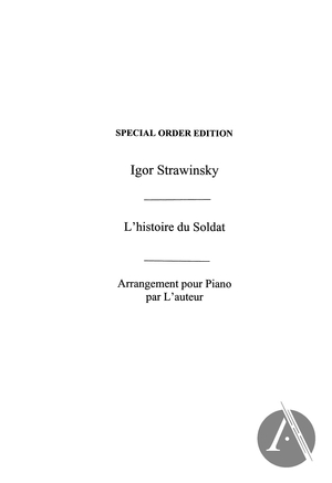 Grand Suite de L'histoire Du Soldat Grand Suite de L'histoire Du Soldat