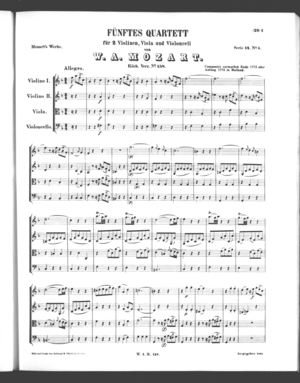 Fünftes Quartett Fünftes Quartett