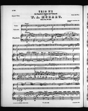 Trio No. 2 für Pianoforte, Violine und Violoncell Trio No. 2 für Pianoforte, Violine und Violoncell