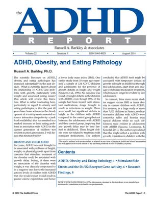 ADHD Report, Volume 22, Number 05, August 2014 ADHD Report, Volume 22, Number 05, August 2014