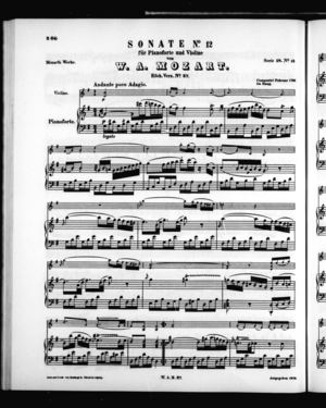 Sonate No. 12 für Pianoforte und Violine, K. 27, G Major Sonate No. 12 für Pianoforte und Violine, K. 27, G Major