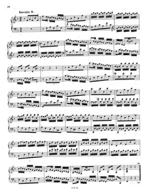 Inventio 8 in F, BWV 779, F Major Inventio 8 in F, BWV 779, F Major
