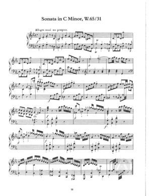 Sonata in C Minor, Wq.65/31 (H121), C Minor Sonata in C Minor, Wq.65/31 (H121), C Minor