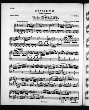 Sonata No. 10 für Pianoforte Sonata No. 10 für Pianoforte