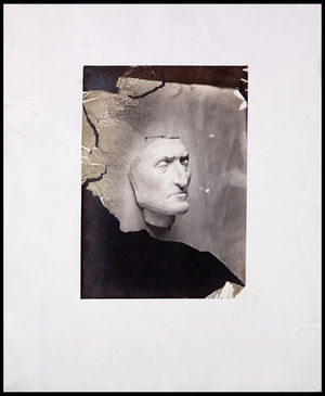 right 3/4 profile of Dante in plaster right 3/4 profile of Dante in plaster