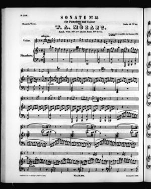 Sonate No. 33 für Pianoforte und Violine Sonate No. 33 für Pianoforte und Violine