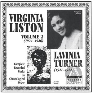 Virginia Liston Vol. 2 (1924-1926) Lavinia Turner (1921-1922) Virginia Liston Vol. 2 (1924-1926) Lavinia Turner (1921-1922)