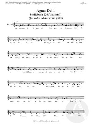 Agnus Dei 1. Schildbach 226; Vatican II - Qui sedes ad dexteram patris Agnus Dei 1. Schildbach 226; Vatican II - Qui sedes ad dexteram patris