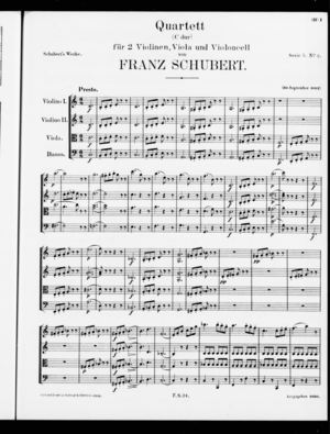 Quartett, D. 32, C Major Quartett, D. 32, C Major