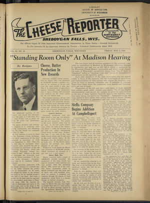 Cheese Reporter, Vol. 65, no. 35, Saturday, May 2, 1941 Cheese Reporter, Vol. 65, no. 35, Saturday, May 2, 1941