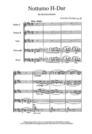 Notturno, Op. 40 / B 48a, B Flat Major Notturno, Op. 40 / B 48a, B Flat Major