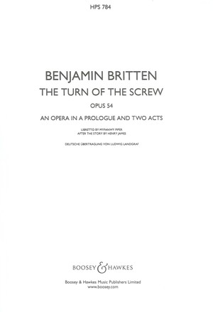 The Turn of the Screw, Op. 54 The Turn of the Screw, Op. 54
