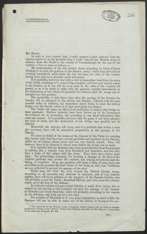 Letter from J. L. A. Simmons to Mr. Hardy, April, 1877 Letter from J. L. A. Simmons to Mr. Hardy, April, 1877