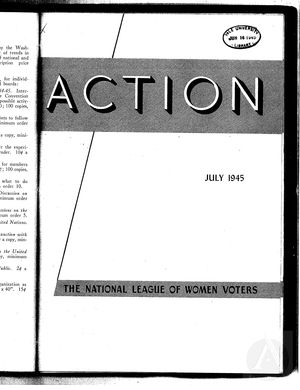 Action, vol. 1 no. 5, July 1945 Action, vol. 1 no. 5, July 1945