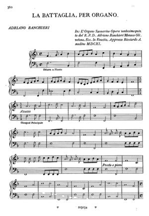 La battaglia, per Organo La battaglia, per Organo