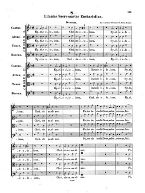 Litaniae sacrosanctae eucharistiae, F, F Major Litaniae sacrosanctae eucharistiae, F, F Major