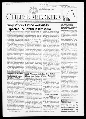 Cheese Reporter, Vol. 127, No. 1, Friday, July 12, 2002 Cheese Reporter, Vol. 127, No. 1, Friday, July 12, 2002
