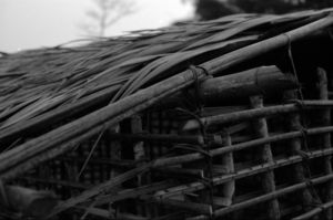 Close-up image of the roof structure for a building. Close-up image of the roof structure for a building.