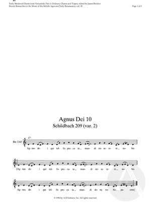 Agnus Dei 10. Schildbach 209 (var. 2) Agnus Dei 10. Schildbach 209 (var. 2)