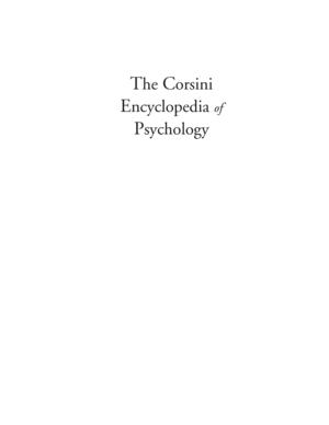 The Corsini Encyclopedia of Psychology, Vol. 3 The Corsini Encyclopedia of Psychology, Vol. 3