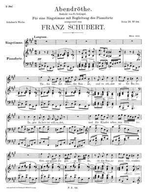 Abendröthe.Gedicht von Fr.Schlegel. Abendröthe.Gedicht von Fr.Schlegel.