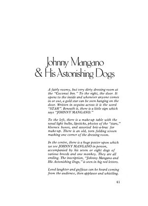 Johnny Mangano & His Astonishing Dogs Johnny Mangano & His Astonishing Dogs