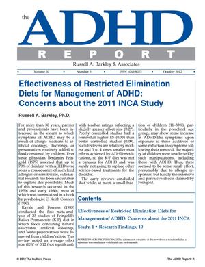 ADHD Report, Volume 20, Number 05, October 2012 ADHD Report, Volume 20, Number 05, October 2012