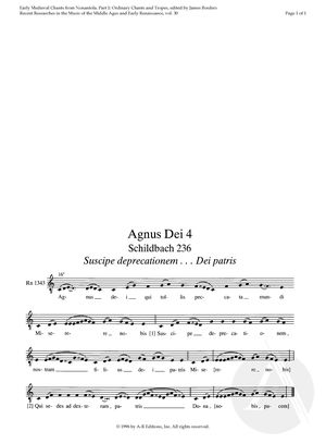 Agnus Dei 4. Schildbach 164; Vatican XVI - Suscipe deprecationem...Dei patris Agnus Dei 4. Schildbach 164; Vatican XVI - Suscipe deprecationem...Dei patris