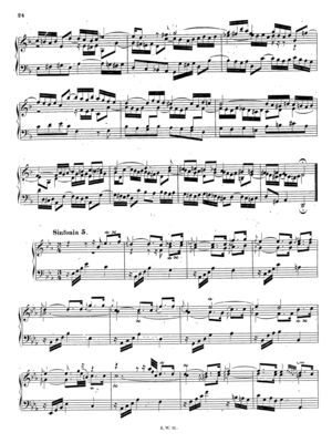 Sinfonia 5 in E-flat, BWV 791, E Flat Major Sinfonia 5 in E-flat, BWV 791, E Flat Major
