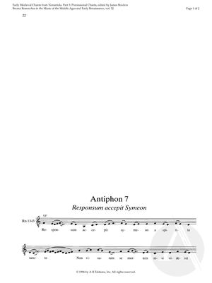 Antiphon 7: Responsum accepit Symeon Antiphon 7: Responsum accepit Symeon