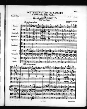 Achtundzwanzugstes Concert für das Pianoforte Achtundzwanzugstes Concert für das Pianoforte