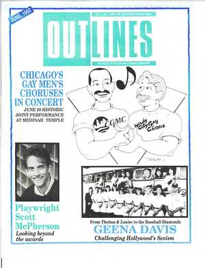 OUTLINES THE VOICE OF THE GAY AND LESBIAN COMMUNITY VOL 6, No. 1, JUNE, 1992 OUTLINES THE VOICE OF THE GAY AND LESBIAN COMMUNITY VOL 6, No. 1, JUNE, 1992