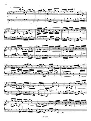 Sinfonia 3 in D, BWV 789, D Major Sinfonia 3 in D, BWV 789, D Major
