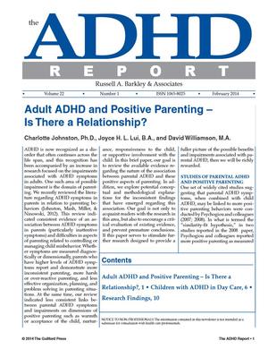 ADHD Report, Volume 22, Number 01, February 2014 ADHD Report, Volume 22, Number 01, February 2014