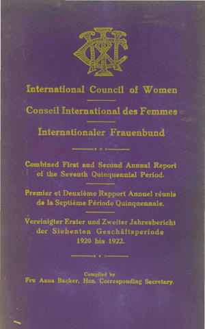 Combined First and Second Annual Report of the Seventh Quinquennial Period Combined First and Second Annual Report of the Seventh Quinquennial Period