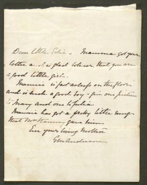 Letter from Edie Anderson to Edith Thompson, undated Letter from Edie Anderson to Edith Thompson, undated