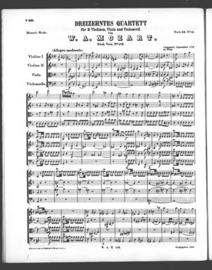Dreizehntes Quartett Dreizehntes Quartett