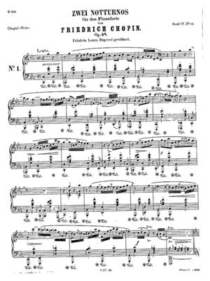Nocturne op.48 no.1, B.142, Op. 48/1, C Minor Nocturne op.48 no.1, B.142, Op. 48/1, C Minor