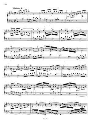Sinfonia 2 in c, BWV 788, C Minor Sinfonia 2 in c, BWV 788, C Minor