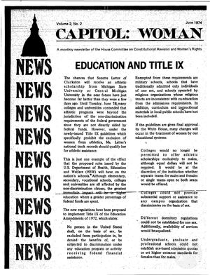 Capitol: Woman, vol. 2 no. 2, June 1974 Capitol: Woman, vol. 2 no. 2, June 1974