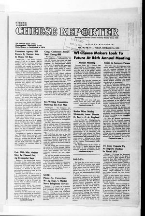 Cheese Reporter, Vol. 99, no. 14, Friday, November 14, 1975 Cheese Reporter, Vol. 99, no. 14, Friday, November 14, 1975