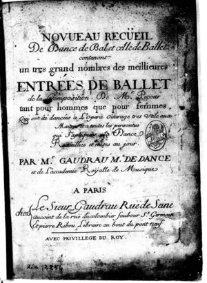 Novueau Receuil De Dance de Bal et cette de Ballet Novueau Receuil De Dance de Bal et cette de Ballet